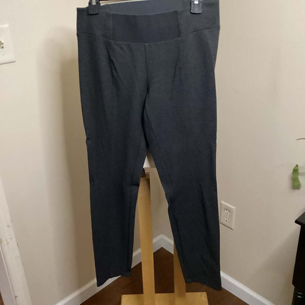 Eileen Fisher Washable Stretch Crepe Slim Ankle Pants in Graphite